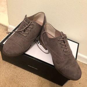 Suede tie up shoe